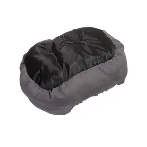 Lion Faux Suede Pet Bed bottom of bed that is water resistant
