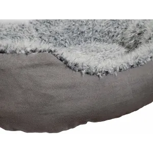 Lion Faux Suede Pet Bed side view