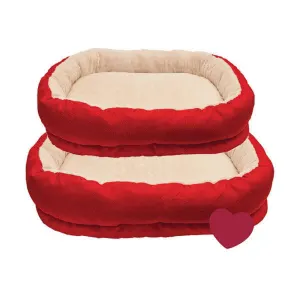 Red Orthopaedic Dog Bed small and medium sizes