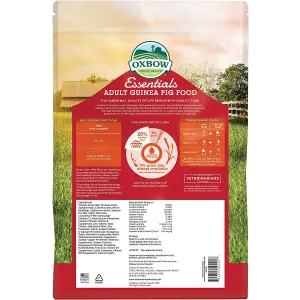 Essentials Adult Guinea Pig Food back of packaging
