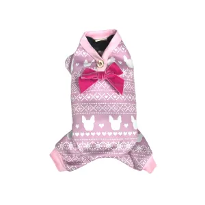 Dog’s Life Boston Terrier Design Dog Pyjamas - Pink