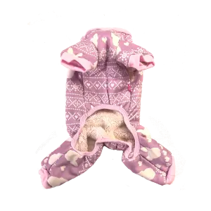 Dog’s Life Boston Terrier Design Dog Pyjamas - Pink back of pajamas