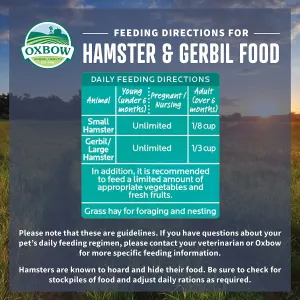 Garden Select Hamster & Gerbil Food feeding guidelines