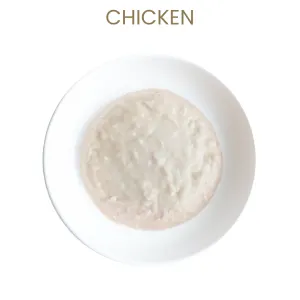 Kit Cat Mousse Kitten Cat Treat chicken on plate