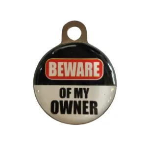 Instant Pet Tags - Beware Of My Owner