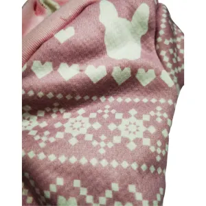 Dog’s Life Boston Terrier Design Dog Pyjamas - Pink close up of pattern