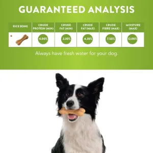 Whimzees Rice Bone Dental Dog Treats analytical constituents