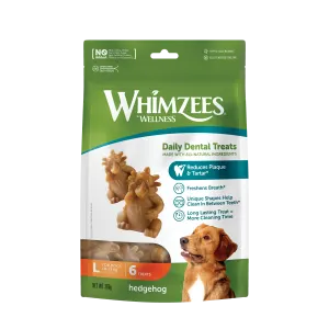 Green &amp; white bag of Whimzees hedgehog treats