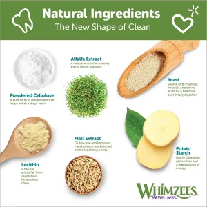 Whimzees Hedgehog Dental Dog Treats ingredients used