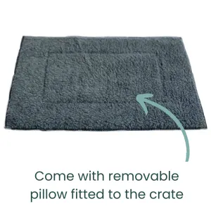 Wire Pet Crate With Bed removable pillow