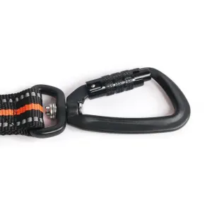 Hiking Dog Leash orange metal safety lock clip