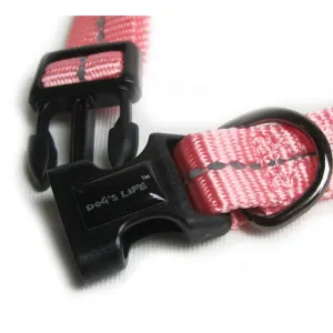 Reflective Supersoft Webbing Dog Collar close up of opened clip