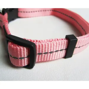Reflective Supersoft Webbing Dog Collar adjustable buckle