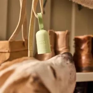 Earth Rated Leash Dispenser with Degradable Bags lifestyle connected to lead