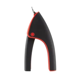 Mikki Guillotine Nail Clippers with a black and red design and thick grips