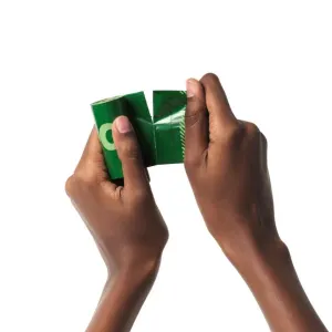 Degradable Refill Poop Bags - Unscented size to scale with hand