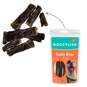 Doggylish Beefy Bites Dog Treats biltong like treat