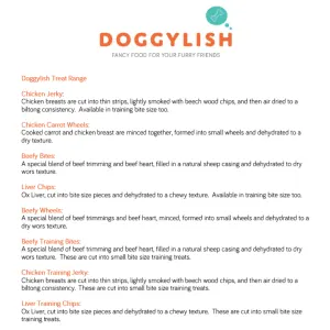 Doggylish Chicken Carrot Wheels Dog Treats range of treats