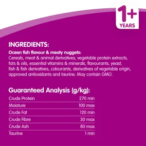 Whiskas Adult Cat Food - Fish analytical constituents