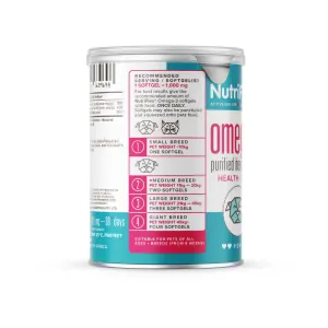 NutriFlex OmegaMax Fish Oil for Dogs and Cats side one