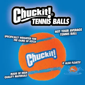 Chuckit! Tennis Ball - Small to Large Balls it floats, high quality materials