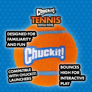 Chuckit! Tennis Ball - Small to Large Balls high bounce, compatible with launchers