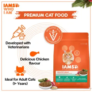 Iams Adult Chicken and Salmon Cat Food premium cat food