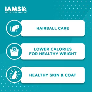 Iams Adult Indoor, Weight and Hairball Care with Chicken hairball health and skin care