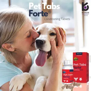 Pet Tabs Forte Advanced with Labrador dog