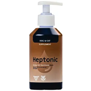 Heptonic in brown bottle with brown and gold label