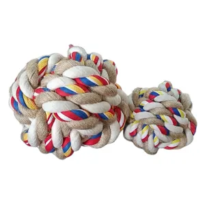 Marltons Rope Bone - Ball Shape Dog Toy small and large variation