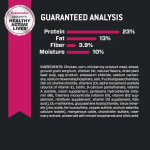 Eukanuba Adult Large Breed Dog Food guaranteed analysis