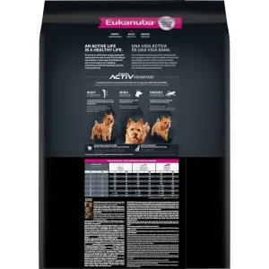 Eukanuba Adult Small Breed Dog Food back of packaging