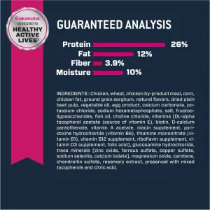Eukanuba Senior Large Breed Dog Food guaranteed analysis