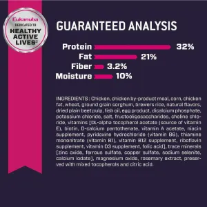 Eukanuba Small Breed Puppy Food guaranteed analysis