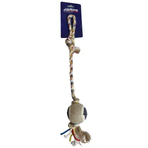 Marltons Long Rope Dog Toy With Tennis Ball