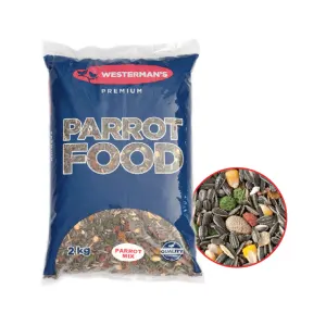 Westermans Bird Parrot Mix with sample of food in bubble