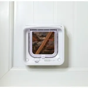 Sureflap Microchip CatFlap Connect in wooden door