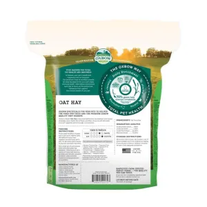 Oat Grass Feeding Hay For Small Pets back of packaging