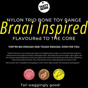 Tasty Bone Chew Toy braai inspired flavors