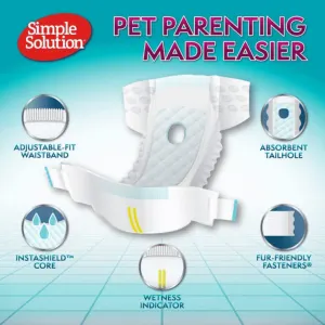 Simple Solution Disposable Diapers for Dogs information infographic