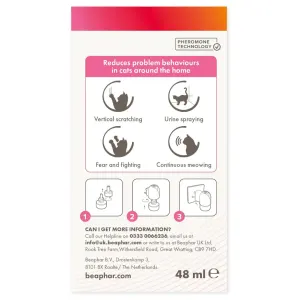 Beaphar Cat Catcomfort Calming Diffuser Refill back of packaging