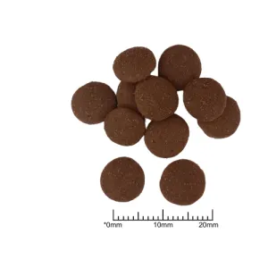 Purina Pro Plan Large Breed Adult Dog Food pellets to scale