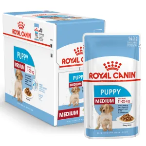 Light blue &amp; white Royal Canin Medium Puppy Wet Food