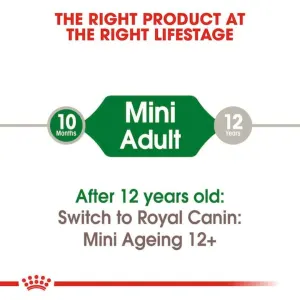 Royal Canin Mini Adult Wet Dog Food correct life stage