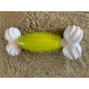 Marltons Canine Clean Dog Toys Nylon Bone With TPR Center on carpet