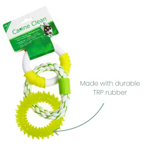 Marltons Canine Clean Dog Toys TPR/Nylon Bone With Dental Rope durable rubber