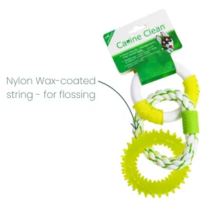 Marltons Canine Clean Dog Toys TPR/Nylon Bone With Dental Rope dental floss