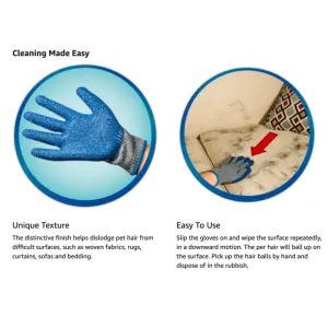 Simple Solution Pet Hair Lift Mitts steps to use