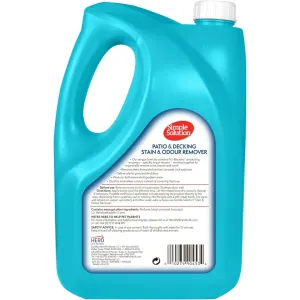 Simple Solution Patio & Deck Stain & Odour Remover back of packaging